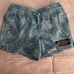 NWT Vineyard Vines Kids Teal and Blue Swim Trunks